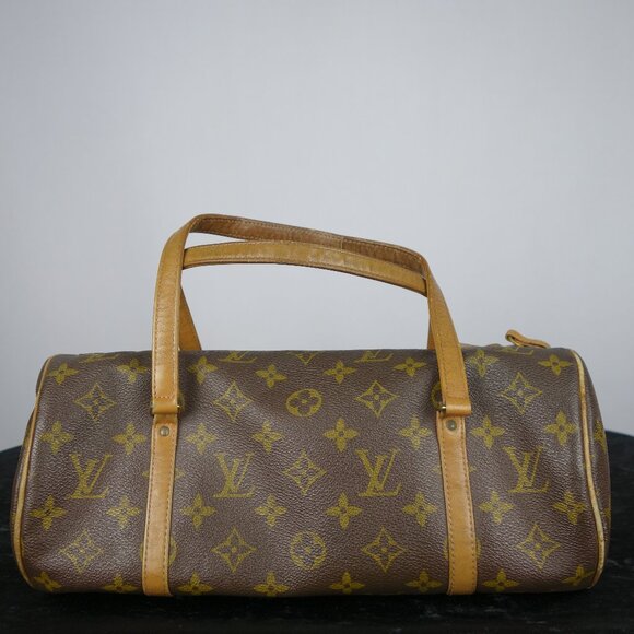 Louis Vuitton Handbags - Vintage 1970's Louis Vuitton Monogram Papillon 30 Barrel Shape Handbag, Sz Small